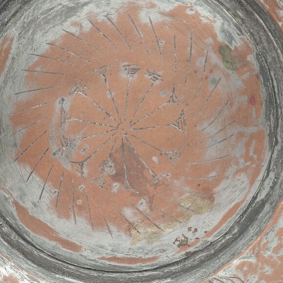 Handcrafted Vintage Copper Decorative Plate With Intricate Engraved Patterns - Picture 2 of 12